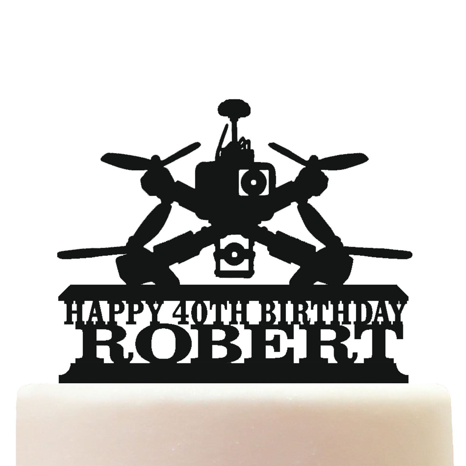 Acrylic Drone Racing Pilot Cake Topper