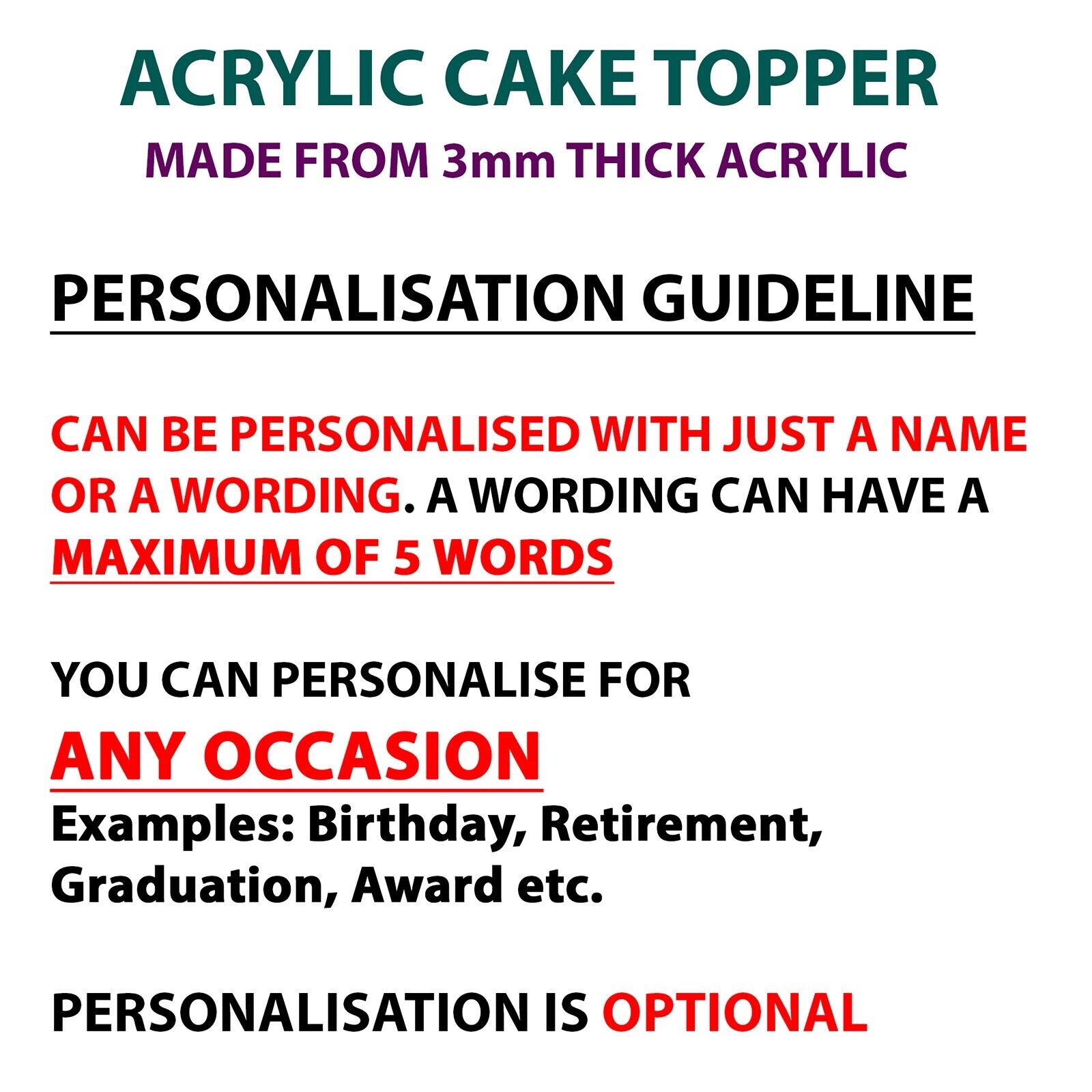 Acrylic Drone Racing Pilot Cake Topper