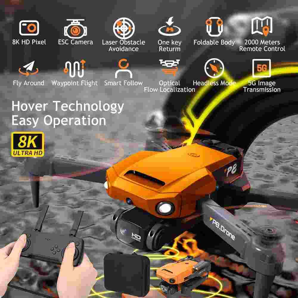 8K Dual Camera GPS Drone with Follow Me