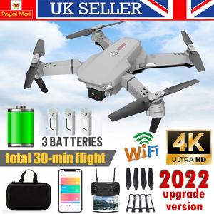 Foldable GPS quadcopter with 3 batteries & 4K camera