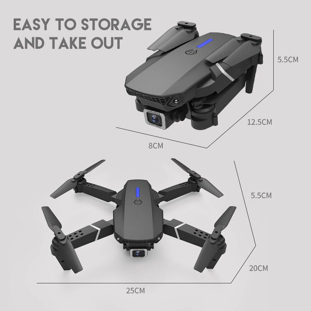 Foldable RC Quadcopter with 3 Batteries