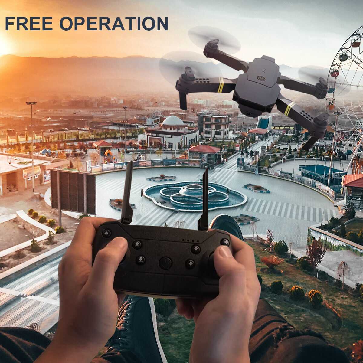 Foldable Dual Camera 4K Drone with GPS