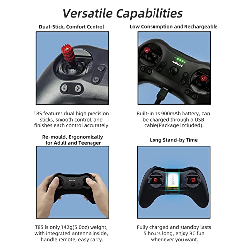 8-Channel RC Transmitter with Receiver and Remote