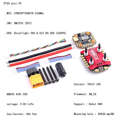 SKYSTARS F722 Mini FC + 55A 4in1 ESC Stack