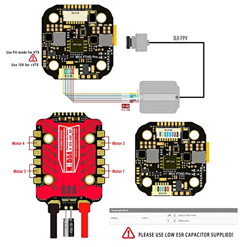 SKYSTARS F722 Mini FC + 55A 4in1 ESC Stack