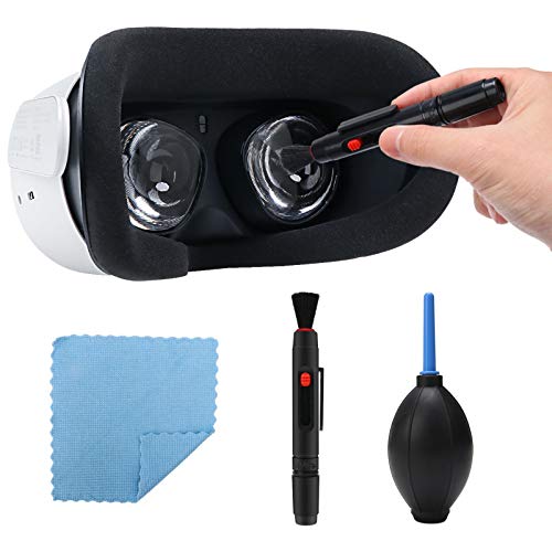Lens cleaning pen for VR headsets and drones