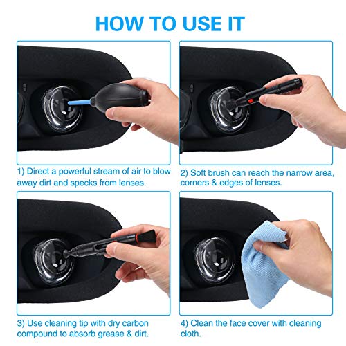 Lens cleaning pen for VR headsets and drones