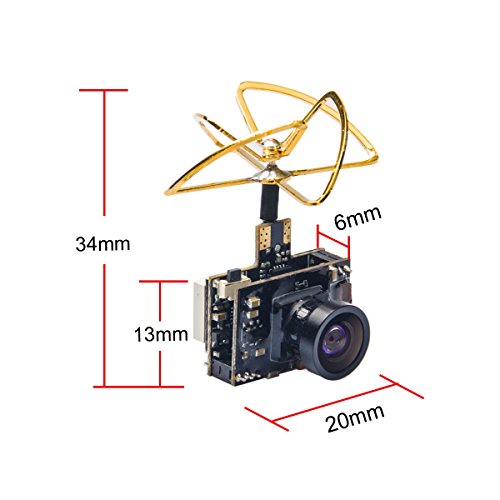 Micro FPV Camera with Transmitter and Antenna
