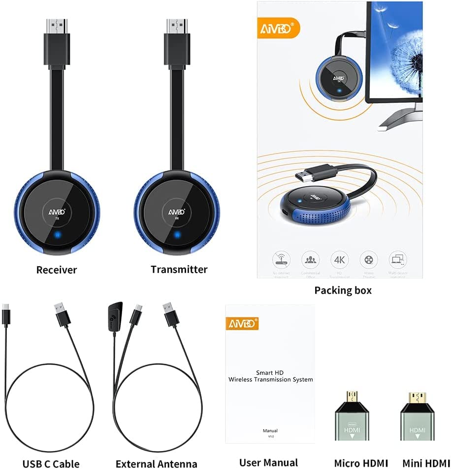 TIMBOOTECH 4K Wireless HDMI Extender Kit