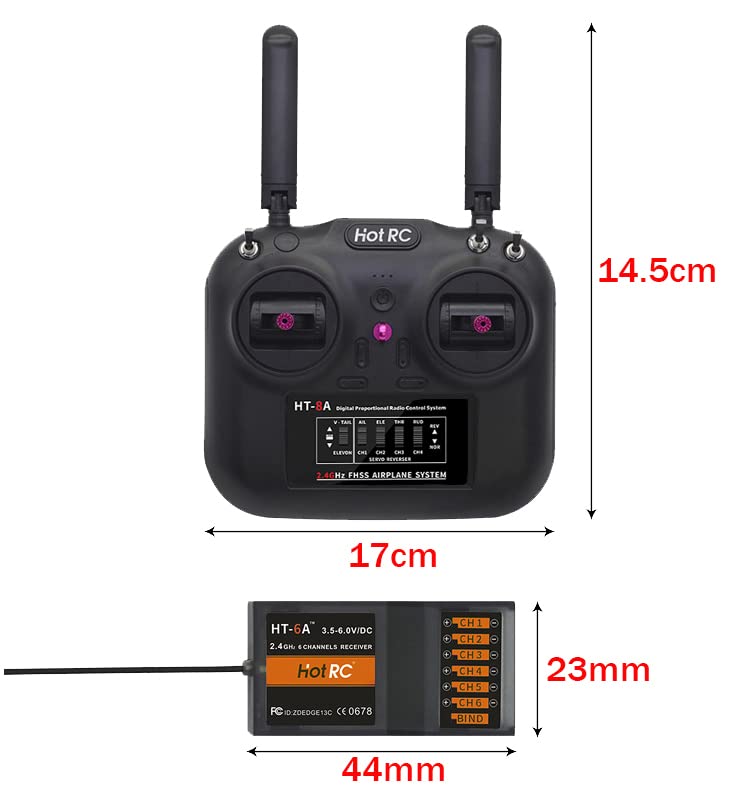 2.4G 6CH RC Transmitter with Receiver & Box