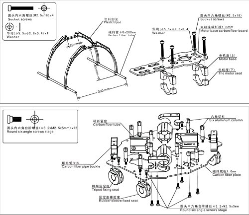 Tarot 650 Carbon Fiber FPV Drone Frame Kit