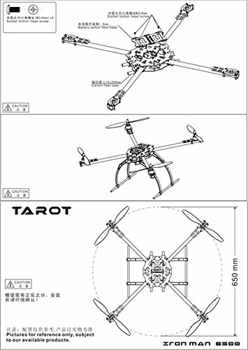 Tarot 650 Carbon Fiber FPV Drone Frame Kit