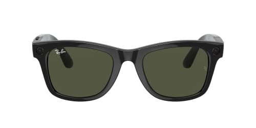 Wayfarer Smart Glasses in Shiny Black/Green