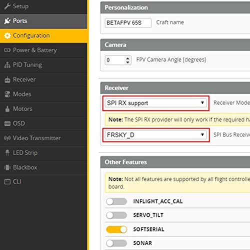 Brushed Flight Controller with Frsky Receiver and OSD