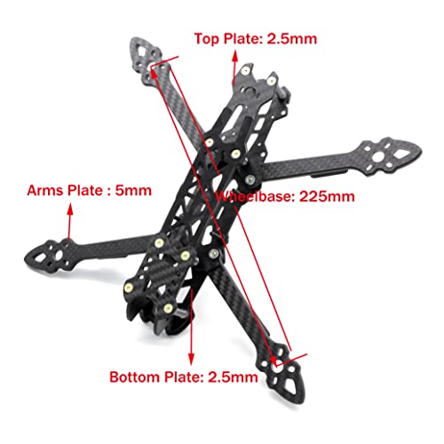 Carbon Fiber Racing Drone Frame Kit with Battery Strap