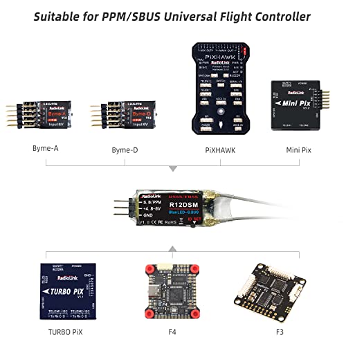 Radiolink R12DSM 12-Channel RC Receiver for Drones