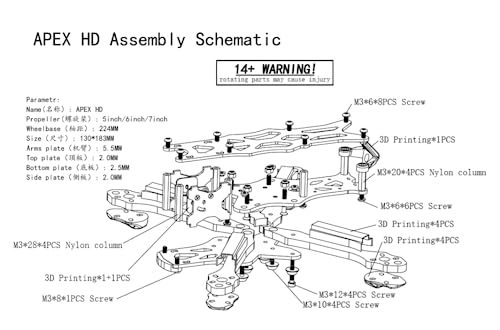 YoungRC 5" Carbon Fiber Racing Drone Frame