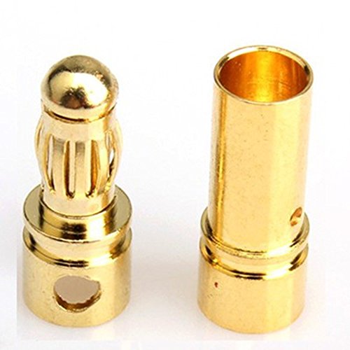 50 Pairs 3.5mm Gold Connector Plugs for Drones