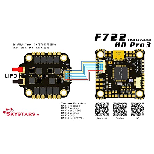 Skystars F722 FPV Flight Controller & 45A 4IN1 ESC