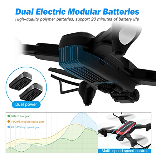 4K Camera Drone with Gesture Control & LED Lights