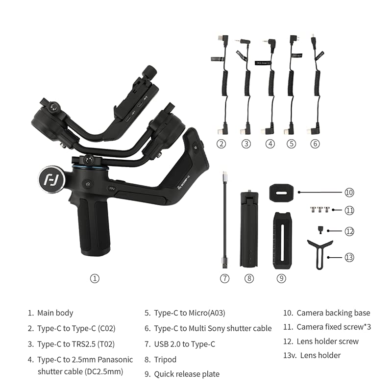 FeiyuTech SCORP-C Camera Handheld Stabilizer Gimbal