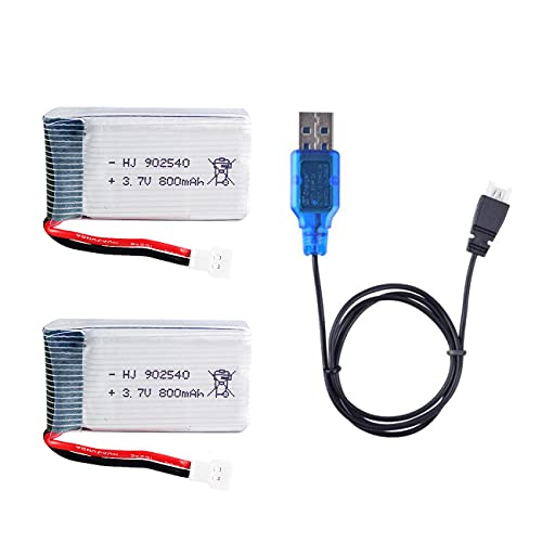 Set of 2 Rechargeable Drone Batteries with Charger