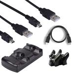 Yizerel Dual PS3 Controller Charger + Cables
