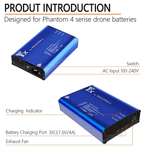 Multi-Charger for DJI Phantom 4 Series Drone