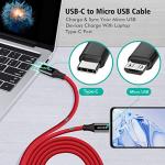2-Pack USB-C to Micro USB Cable for Android