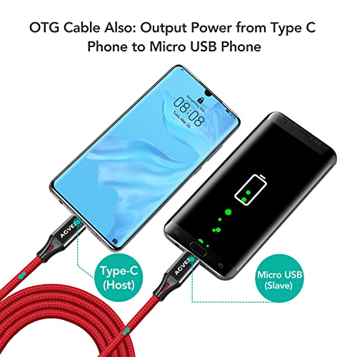 2-Pack USB-C to Micro USB Cable for Android