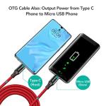 2-Pack USB-C to Micro USB Cable for Android