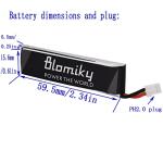 Blomiky 1S Lipo Battery 4-Pack for Tinyhawk