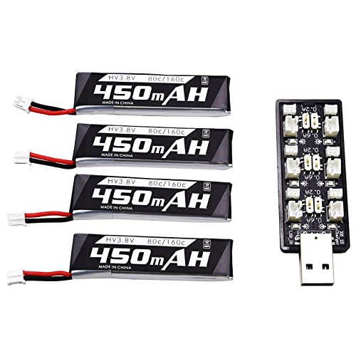 Blomiky 1S Lipo Battery 4-Pack for Tinyhawk