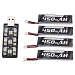Blomiky 1S Lipo Battery 4-Pack for Tinyhawk