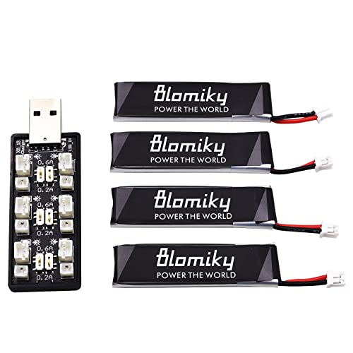 Blomiky 1S Lipo Battery 4-Pack for Tinyhawk
