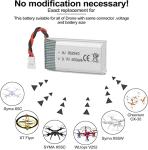 FPVERA 2 Lipo Batteries + Charger for SYMA X5 Drone