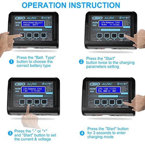 150W LiPo Balance Charger for RC Cars