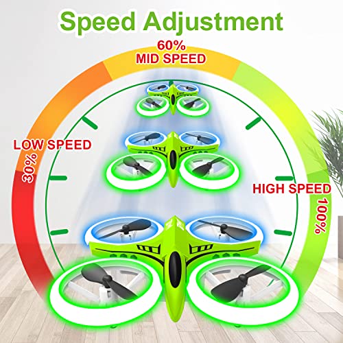 Mini Drone with LED Lights - Green