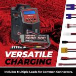 Venom Pro Duo LiPo Battery Charger | 80W X2 AC DC 7A NiMH LiHV LiPo Balance Charger Discharger with Charger Adapter | LiPo 1S to 6S Airsoft, Drone, RC Battery Charger