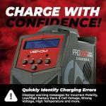 Venom Pro Duo LiPo Battery Charger | 80W X2 AC DC 7A NiMH LiHV LiPo Balance Charger Discharger with Charger Adapter | LiPo 1S to 6S Airsoft, Drone, RC Battery Charger