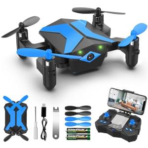 Blue Foldable Mini Drone with Camera