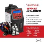 Venom Pro Duo LiPo Battery Charger | 80W X2 AC DC 7A NiMH LiHV LiPo Balance Charger Discharger with Charger Adapter | LiPo 1S to 6S Airsoft, Drone, RC Battery Charger