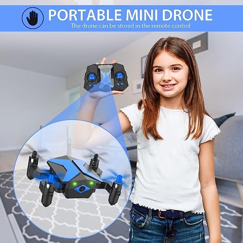 Blue Foldable Mini Drone with Camera