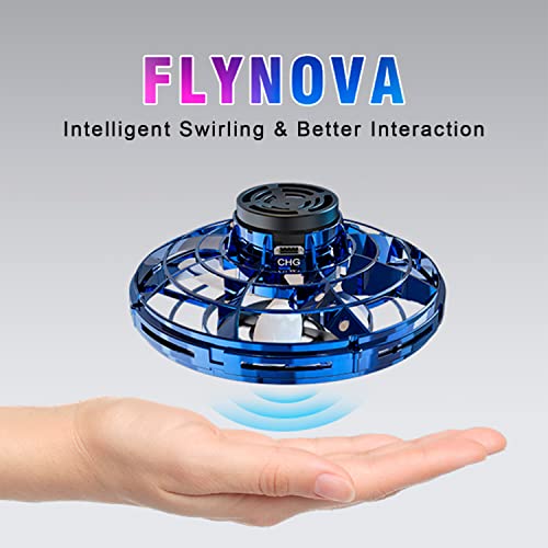 Blue Hand Operated Flying Ball Toy with Lights
