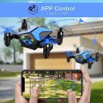 Blue Foldable Mini Drone with Camera