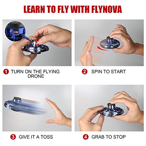 Blue Hand Operated Flying Ball Toy with Lights