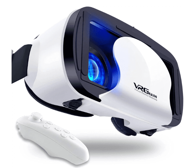 Adjustable VR Headset with Controller for Phones