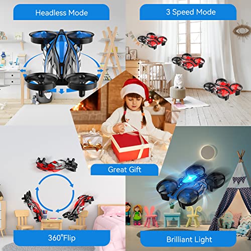 LANSAND Mini Quadcopter with Dual Modes and LEDs