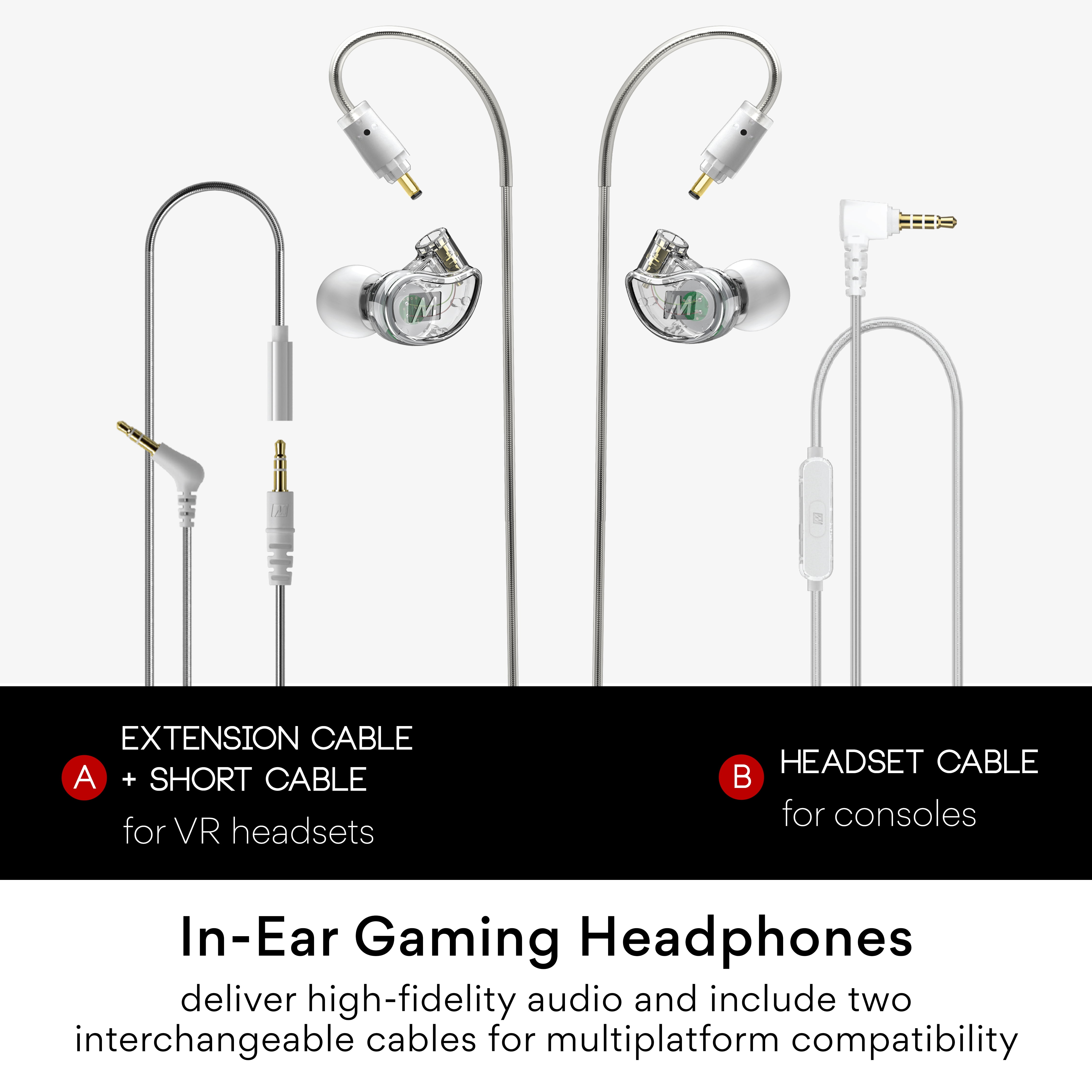 In-Ear Gaming Headphones for VR and Console