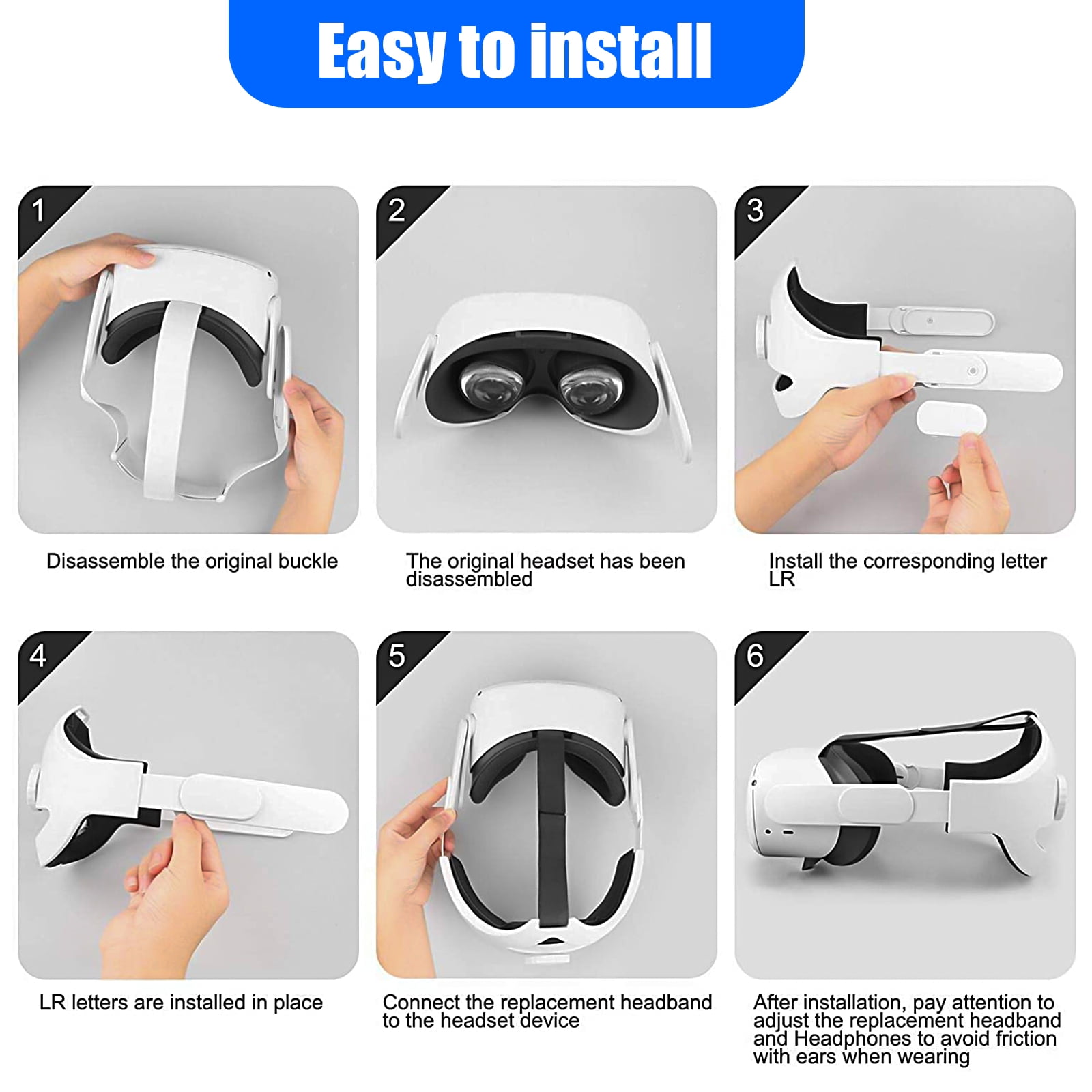 Adjustable Head Strap for Oculus Quest 2 VR